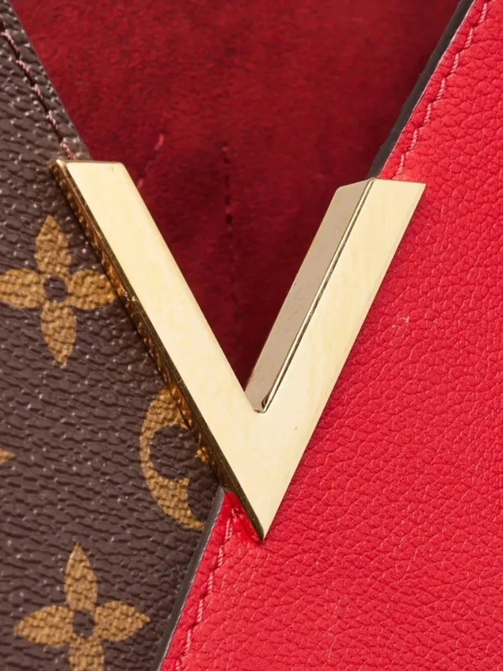 Louis Vuitton Monogram Canvas and Cerise Leather Kimono MM Tote Bag
